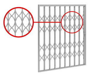 Тип 8. Раздвижная решетка ажурная с верхним роликом 0