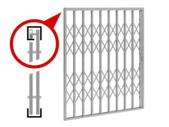 Тип 2. Раздвижная решетка с верхним роликом 0
