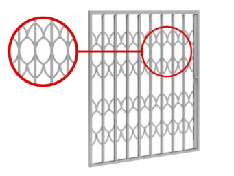 Тип 6. Раздвижная решетка ажурная с верхним роликом 0