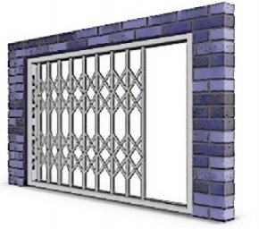 Монтаж раздвижной решетки "в проем"