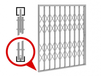 Тип 1. Раздвижная решетка с нижним роликом 0